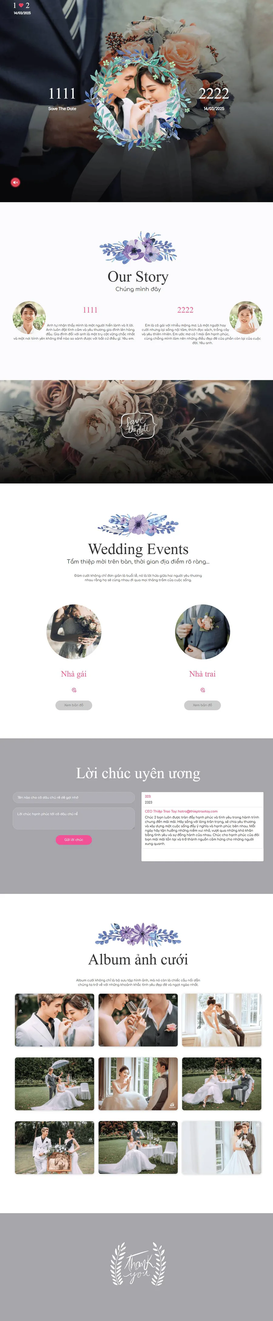 Online wedding invitation template WEB_004 - uWedding